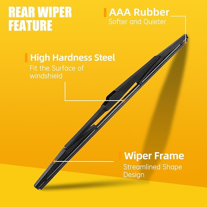 MIKKUPPA 26"+19"+16" Windshield Wiper Blades Replacement for 2005-2010 Toyota Sienna, Front & Rear Durable Stable Quiet All Season Wiper Blades Set (Pack of 3)