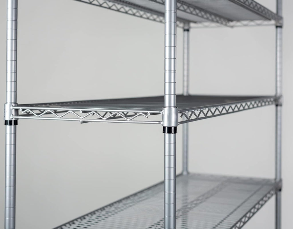 Omega 24" Deep x 24" Wide x 54" High 3 Tier Gray Starter Shelving Unit