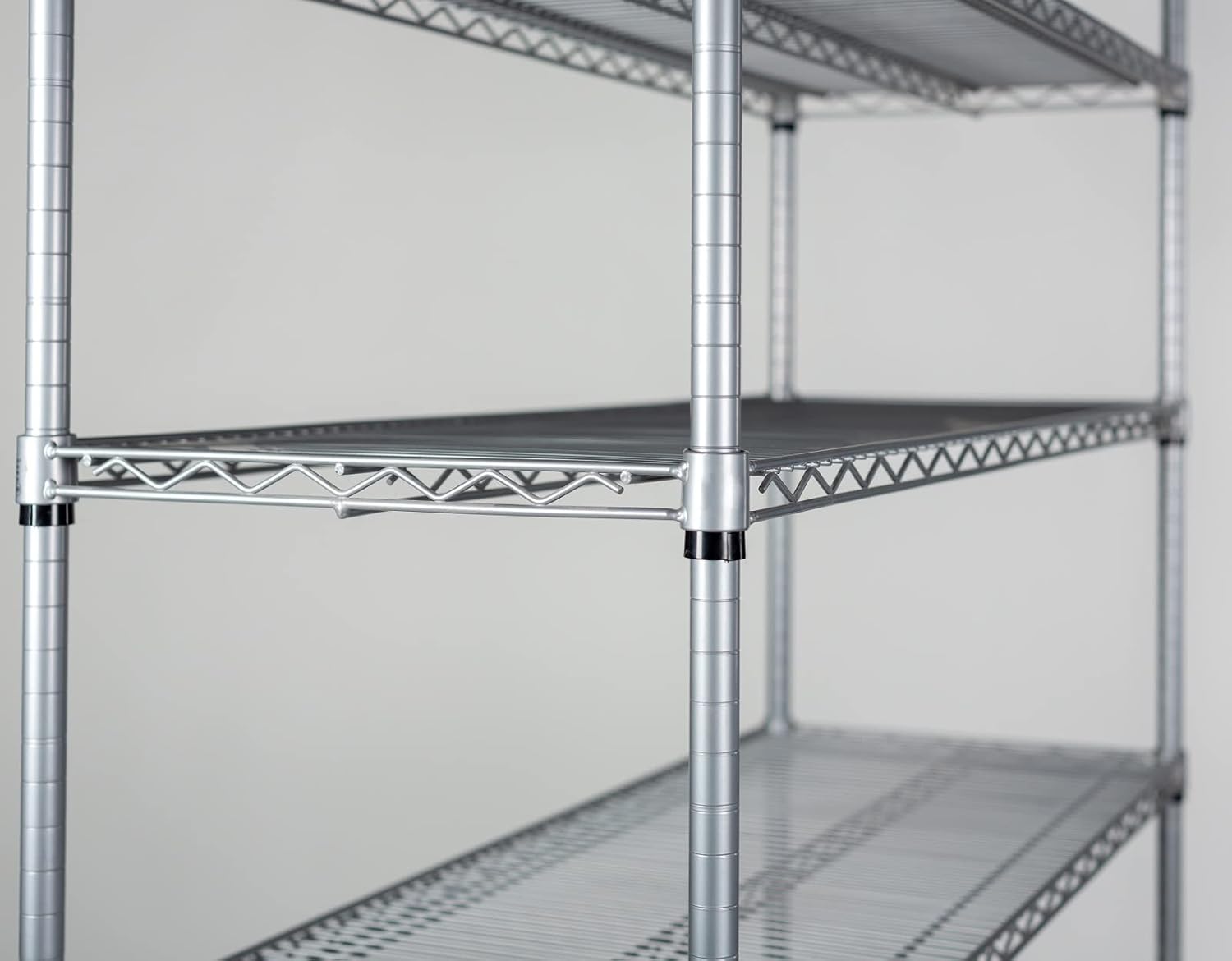 Omega 24" Deep x 24" Wide x 54" High 3 Tier Gray Starter Shelving Unit