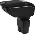 AULPHIKE Compatible with Nissan NV200 Armrest Car Center Console Organizer Armrests Double Door Storage with USB Ports（Black Style）