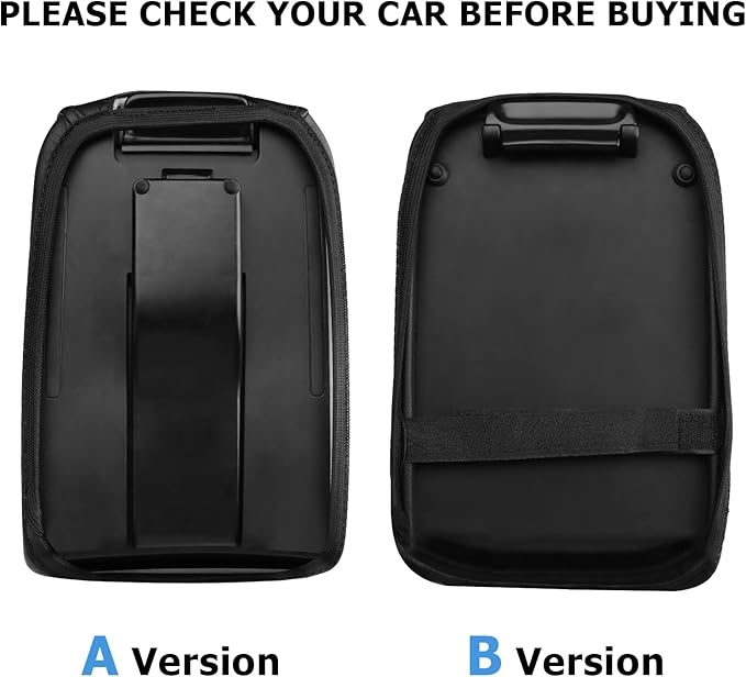 INTGET Car Center Console Armrest Cover for VW Volkswagen Jetta Accessories 2012 2013 2014 2015 2016 2017 2018 Middle Arm Rest Seat Box Cover Elbow Cushion Pad (Black, 2012-2018 B Version)