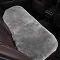 Fluffy Genuine Sheepskin Car Back Seat Cover for Auto Fuzzy Interior Accessories with Soft Wool Eco-Friendly Natural Fur Non-Slip (Misty Gray, Back)