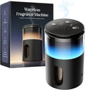 Waterless Essential Oil Diffuser: 9 Colors LED Scent Diffuser for Home&Car&Office - Portable Diffuser with 48H Battery, 4 Timers & 3 Mist Levels, Charcoal Black