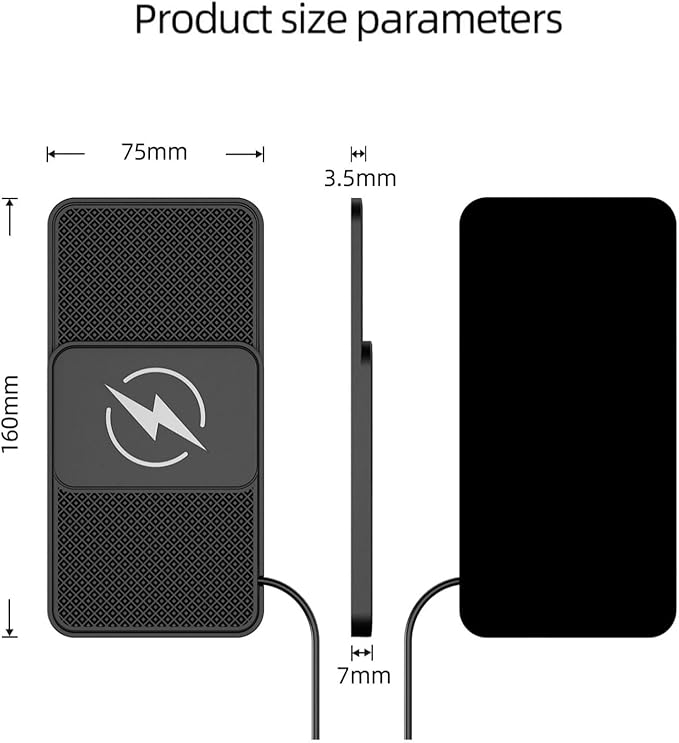 Wireless Car Charger for Ford Ecosport F250 F350 F450, 15w Fast Phone Chargers Charging Pad Non-Slip Essential Electronic Devices for Long-Distance Travel,B 30cm Cable USB Plug-Normal