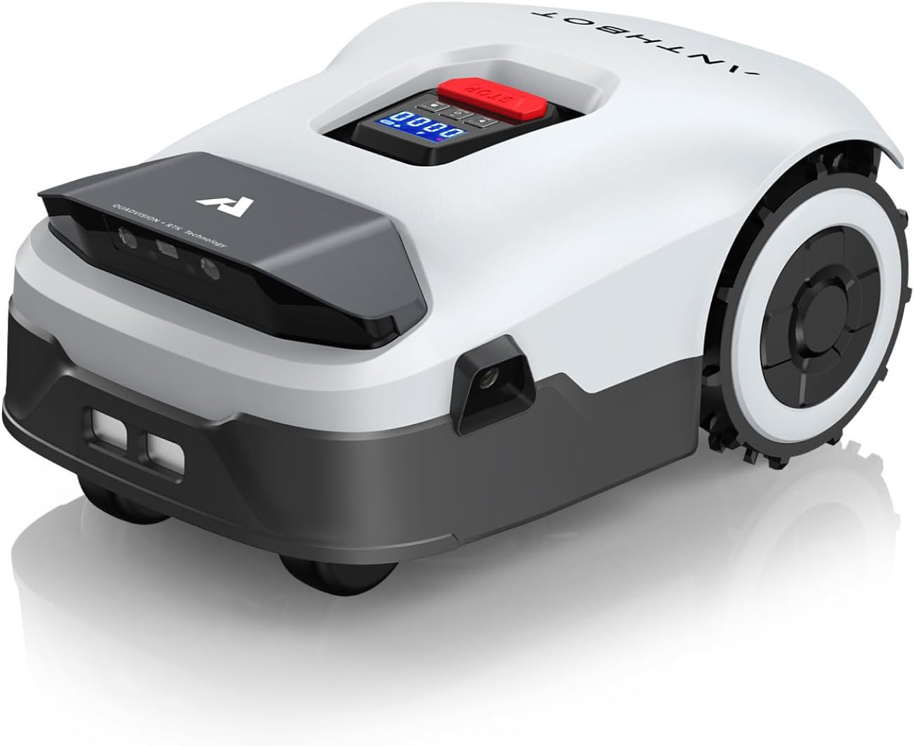 Robot Lawn Mower NO Wire - 0.22 Acre, Full Band RTK+4-Eye Vision Robotic Lawnmower, Automatic Mapping, 20 Multi-Zone Management, Accurate Obstacle Avoidance, Intelligent Path Planning