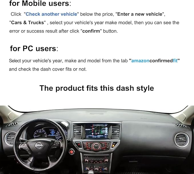 Dash Cover Mat Custom Fit for Nissan Pathfinder Dashboard Cover Pad Carpet Protector F157 (Beige)