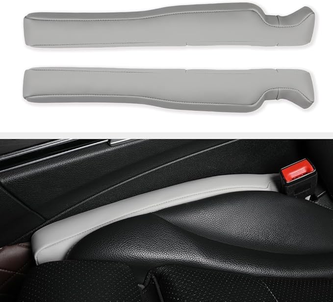 2Pack Leather Car Seat Gap Filler – Anti-Drop Console Organizer, Scratch-Resistant Waterproof Easy to Clean, Fits 90% Vehicles Without Blocking Seat Movement