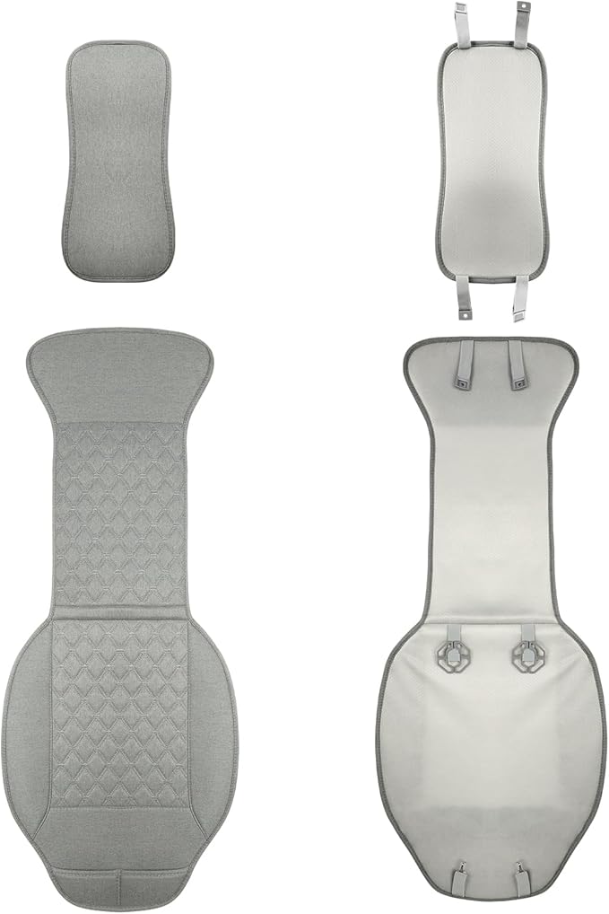 West Llama Linen Car Seat Covers-Breathable & Soft-Front Car Seat Protector Universal Fit 90% Cars,SUVs,Trucks,Diamond Pattern-1Pair,Gray