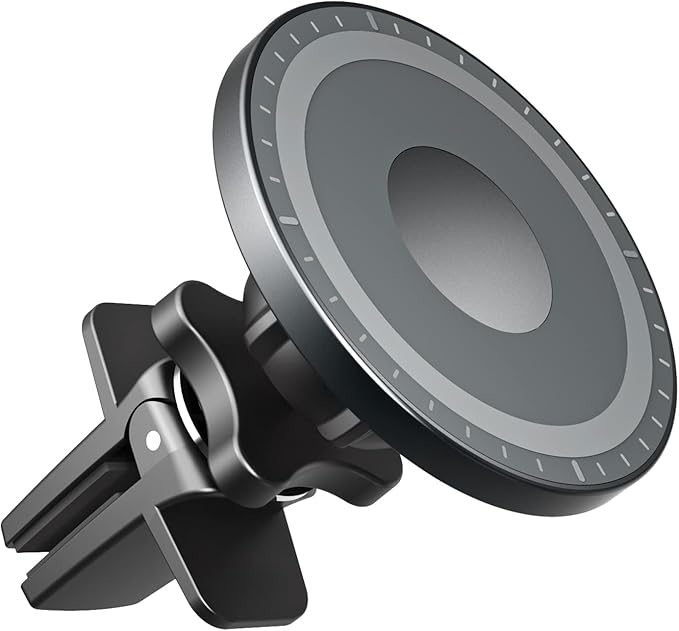 UIBI Magsafe Car Mount, Magnetic Car Phone Holder 【20 Strong Magnets】 with Clip 【360°】 Rotation Air Vent Cell Phone Mount Fit for Magsafe iPhone 16 15 14 13 12 Pro Max Mini MagSafe Case