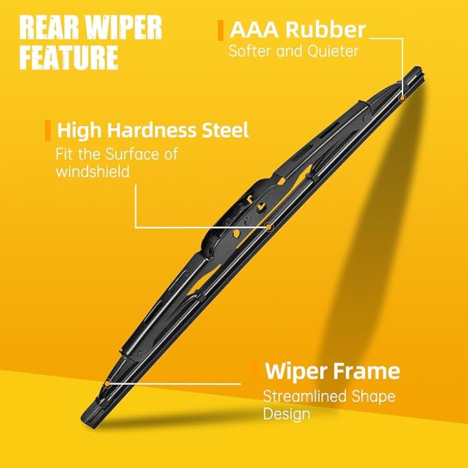 MIKKUPPA 24"+20"+10" Windshield Wiper Blades Replacement for 2017-2023 GMC Acadia, Front & Rear Wiper Blades Set, Durable Stable Quiet All Season (Pack of 3)