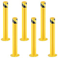 Safety Bollard Post, Steel Bollards,Parking Bollard, Yellow Powder Coated Safety Parking Barrier Post, for Traffic Sensitive Areas (6, 36"H*3"D)