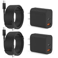 iPhone 17 16 15 Charger Fast Charging,20W USB C Wall Charger Block with 10ft Type C to C Cable Cord for Apple iPhone 17/17 Pro/17 Pro Max/17 Air/16/16 Plus/16 Pro/16 Pro Max/15 Pro Max/iPad Pro Black