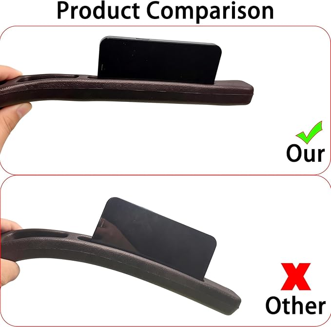Car Seat Gap Filler Organizer of 2 - No Drop Seat Guard, Universal Car Seat Gap Filler, Durable Non-Slip Material, Easy 10-Second Install for Cars, Trucks & SUV (Black)