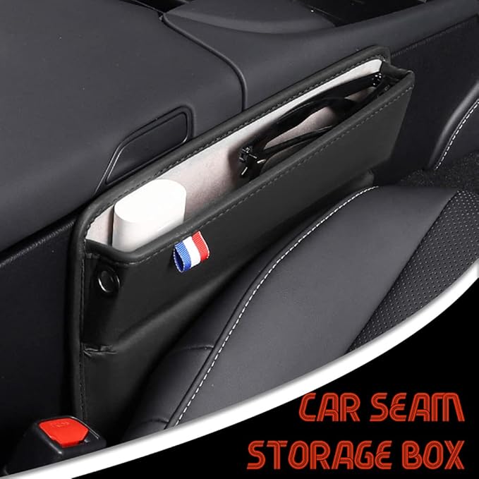 ASUBHA Car Seat Gap Filler Organizer, Car Seat Storage, Center Console Organizer with Card Slots, Automotive Interior Accessories in Between Cars Seat Catcher for Phone, Keys and Small Items