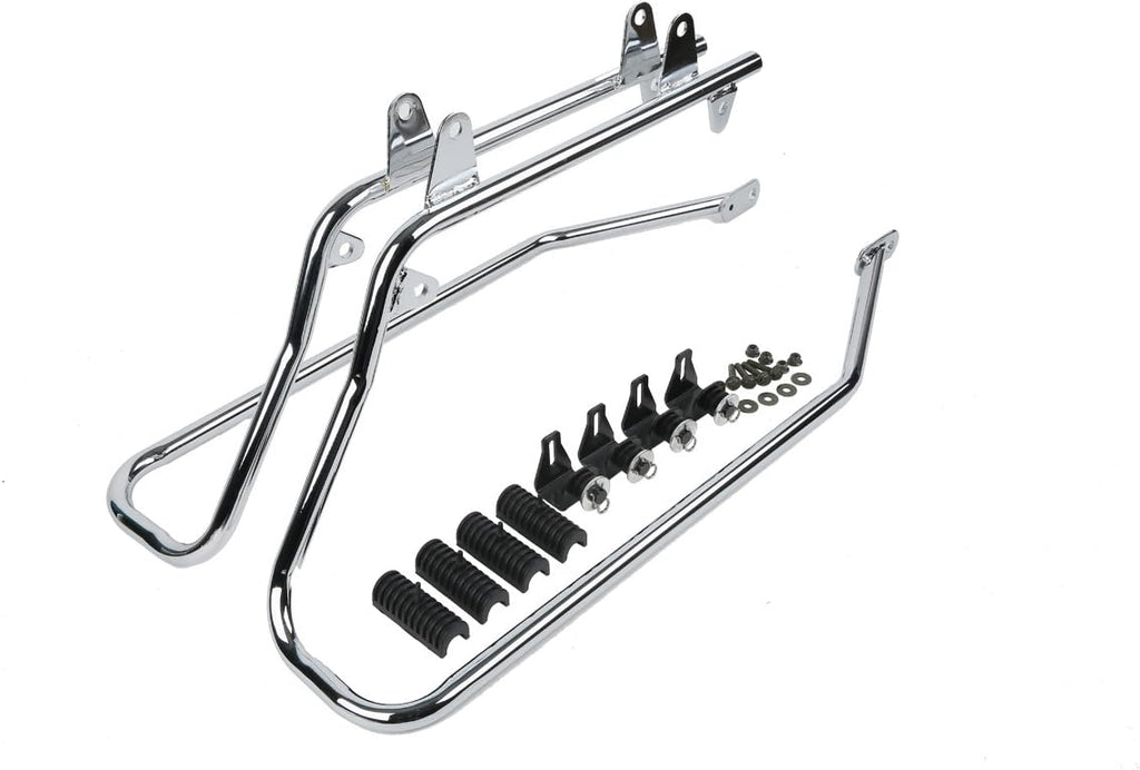 XFMT Vivid Black Hard Saddlebags Saddle Bags Trunk Black Latches W/Chrome Conversion Brackets For Harley Softail Heritage Classic Deluxe 1984-2017