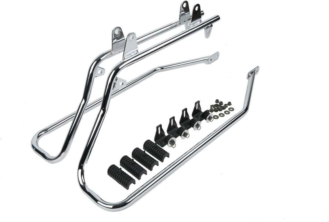 XFMT Vivid Black Hard Saddlebags Saddle Bags Trunk Black Latches W/Chrome Conversion Brackets For Harley Softail Heritage Classic Deluxe 1984-2017