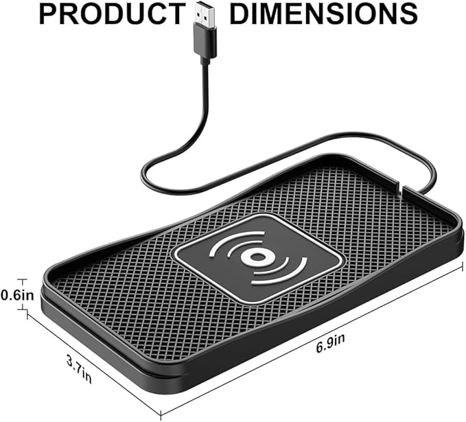 Wireless Car Charger Pad for Ram Van 1500 2001-2003, Type-C/USB 20W Car Wireless Charger Non-Slip Phone Charging Pad Car Accessories,B 30cm Cable USB Plug