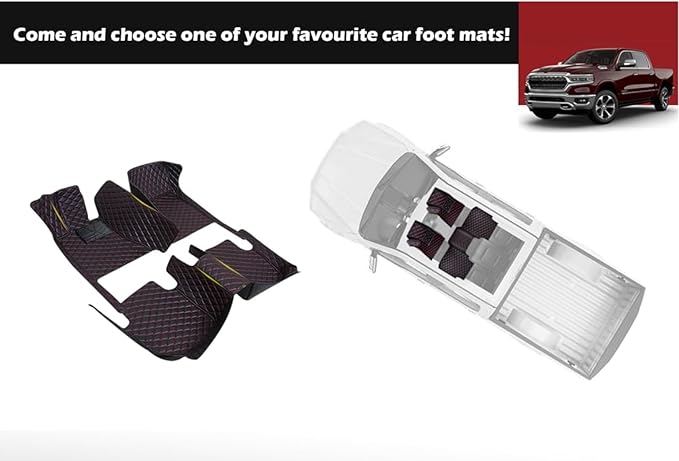 Yaruicar Custom Personalized Floor Mats for Cars Luxury Full Coverage All Car Floor Mats Anti-Slip Leather Car Mat Set Trucks & SUVs Trucks Automotive Floor Mats Liners (Light Brown)