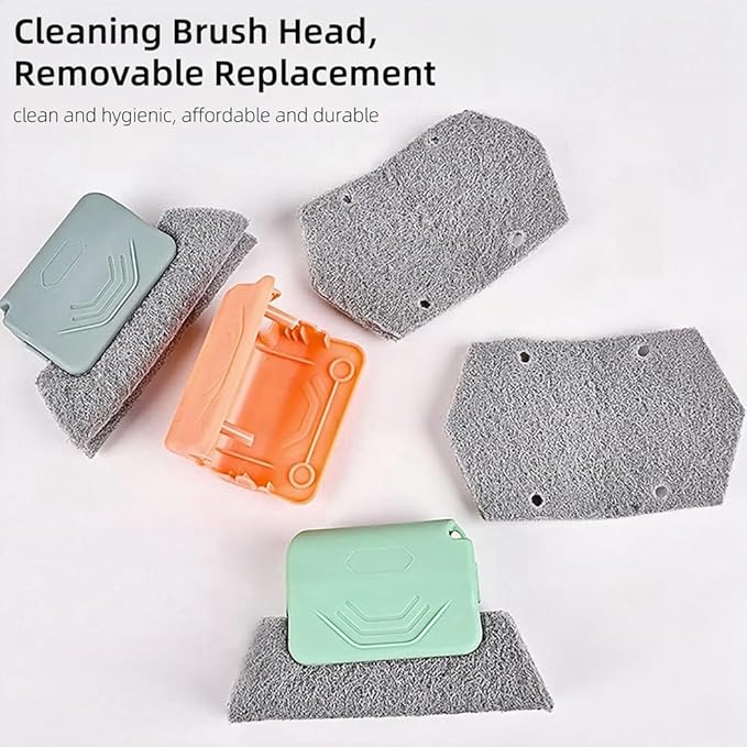 Magic Window Track Cleaner, 2024 Upgraded Window Groove Cleaning Brush Tools Set, Hand-held Window Track Cleaner Brushes Tools Set for Window lides Gaps Tile Lines Shutter Car Vents (Pink 3PCS)