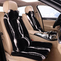 Luxury Plush Car Seat Cushion Set Car Headrest & Lumbar Support & Seat Cushion & Back Support Pillow Fluffy Fuzzy Car Seat Covers Non-Slip Cushion for Universal Accessories Automobiles (8, Black)