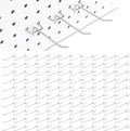 100 Pack Pegboard Hooks Set, 4 Inch Stainless Steel Pegboard Hooks Bulk Fit 1/8" Pegboard for Wall Shelving Display Hanging Tools Accessories Hanging Holders for Storage Craft Room Kitchen Store