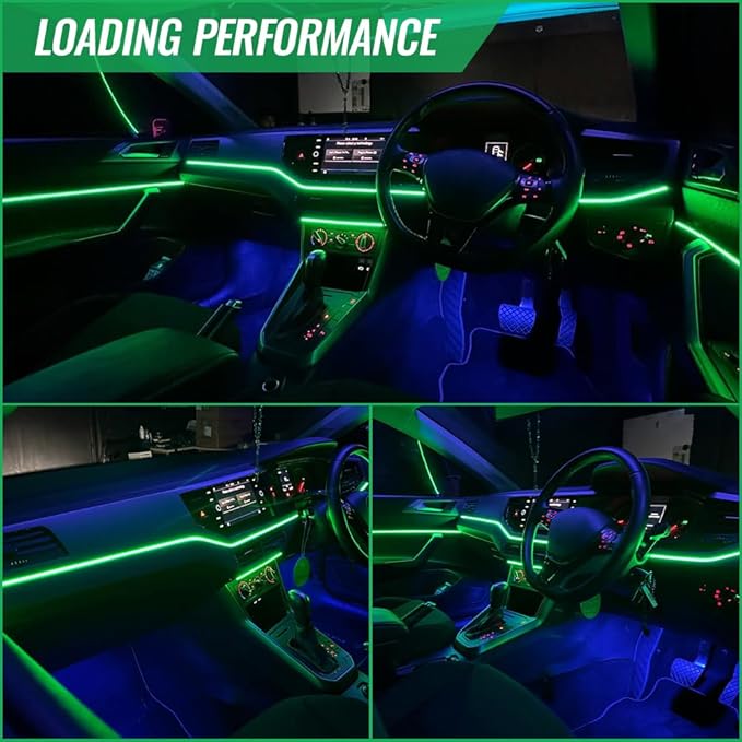 Acrylic Ambient Lighting Car Interior,55.1 inches Dream Color Acrylic Led Strips with USB Hub, APP Fiber Optic Emotion Glow Lights for Car Y 3 S X, Neon Ambient Lighting Kit Dashboard Decorations