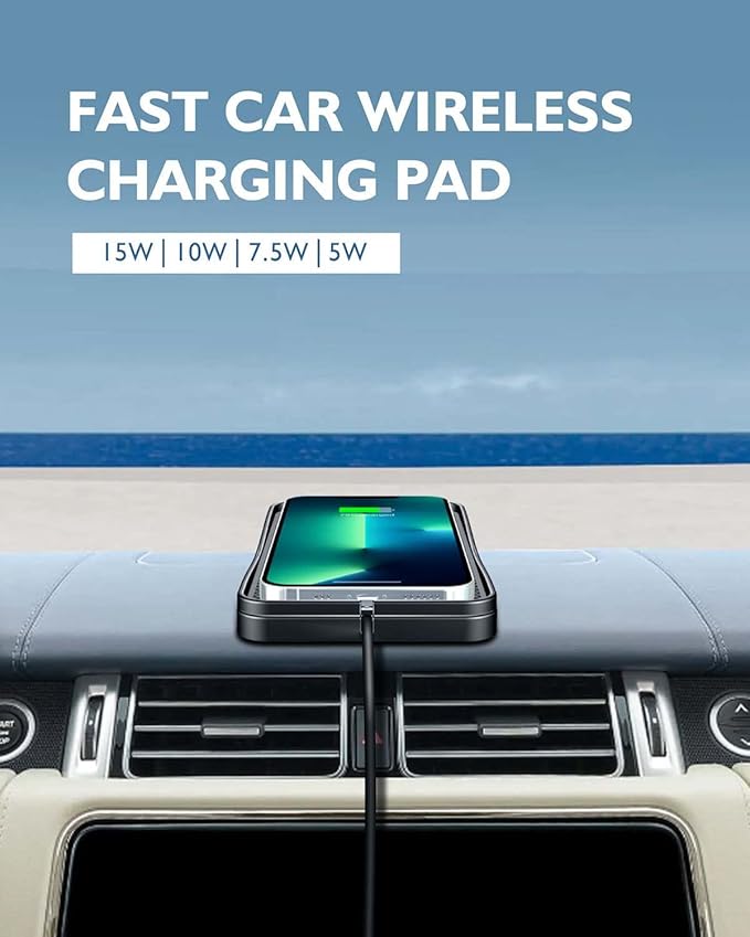 Wireless Phone Charger Qi Car Charging Pad Fast 15W 10W 7.5W Charger Adapter Mat for iPhone 14 13 Mini Pro Max 12 11 Plus 8 X XR Xs Airpods Android Samsung Note 20 Galaxy Buds S10 S20 S21 S22 S23 S24