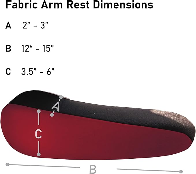 FH Group Flat Cloth Fabric Burgundy Armrest Cover Semi-Universal Fit, One Pair Burgundy