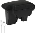 YJYWZH Car Armrest Storage Box for Toyota Hilux Center Storage Box Organizer Interior Hand Centre Consoles with 3 USB Port Arm Rest Double-Layer Accessories