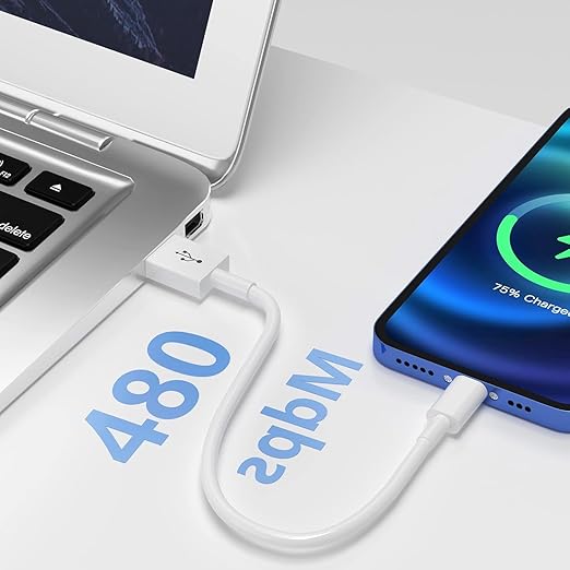 1Ft Short USB A to C Cable for Apple Carplay Cable for iPhone 17/17 Air/16/16e/15 Pro Max Plus Car Charger Charging Cord