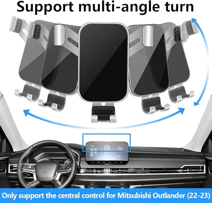 Car Phone Holder for Mitsubishi Outlander 2022 2023 2024 and Outlander PHEV 2023 2024 Auto Interior Accessories Best Cell Phones Mount Cellphone Mobile Cradle Charging Navigation Screen Bracket