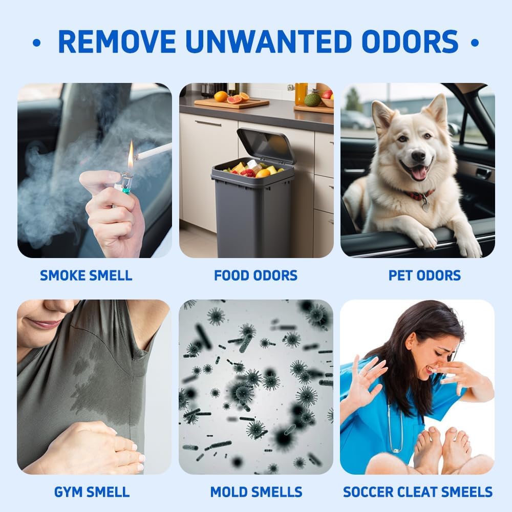Glodway Whole Car Air Refresher Spray,Odor Eliminator Eliminates Strong Vehicle Odors,Cologne Scent + Lemon Scent-6 Ounce Spray Bottle (Plack of 2)