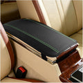 Car Center Console Cover, PU Leather Vehicle Armrest Seat Box Cover Protector, Comfortable Automotive Interior Arm Rest Cushion Pad Accessories, Universal for SUV Sedan Truck (Back/Green)