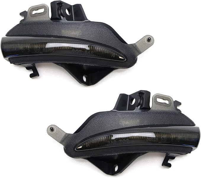 iJDMTOY Smoked Lens Dynamic Sequential Blink/Flow Full LED Outer Side Mirror Turn Signal Light Assembly Kit Compatible with Lexus is RC ES LS CT