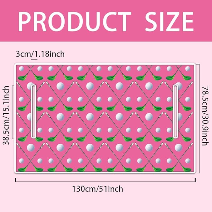 ORIGACH Golf Balls & Golf Clubs Golf Cart Seat Covers, Comfortable Cooling Golf Cart Blanket Towel, 100% Microfiber, Fits EZGO, Club Car, and More 2-Seat Golf Carts, 51x31inch