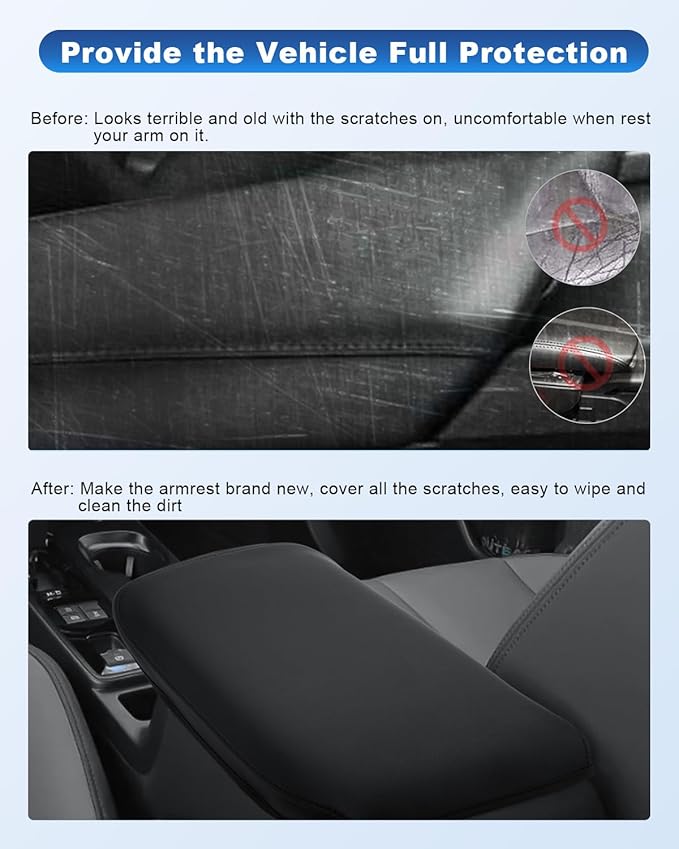 CDEFG for 2026 Subaru Outback Center Console Cover for 2026 Subaru Outback (Premium/Limited/Limited XT/Touring/Touring XT/Wilderness) Accessories Armrest Cover Arm Rest Pad Leather