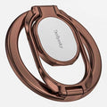 Doflyesky Magnetic Phone Ring Holder for Magsafe Phone Grip, Double-Sided Magnetics Adjustable Gym Finger Ring Grip Kickstand, Removable Phone Grip, for iPhone, iPad and Smartphones(Brown)