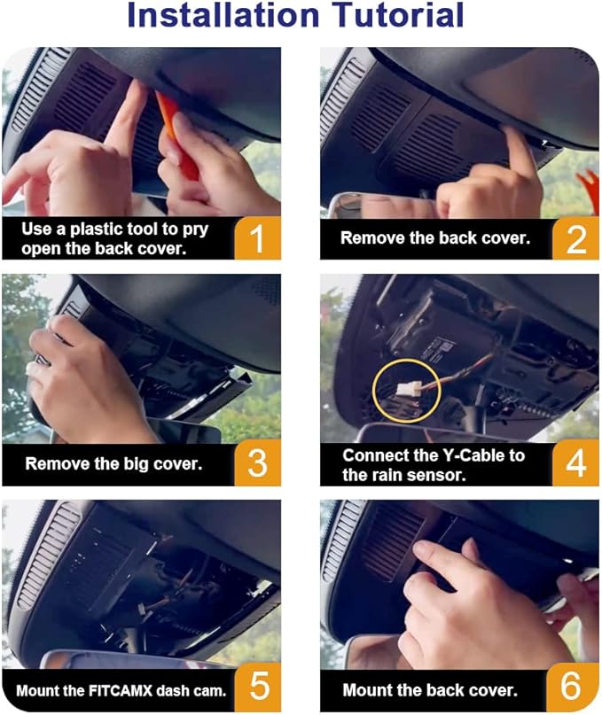 Fitcamx Front 4K+Rear 1080P Dash Cam for 2020-2026 Mercedes-Benz GLE GLS (Model D) Compare Cover Shape, OEM Style, 2 Way HD Video, WiFi & APP, G-Sensor, Loop Recording, Easy to Use, 128GB Card