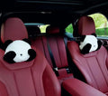 Car Headrest Pillow, Car Neck Pillow，Cute Panda Car Seat Headrest Neck Rest Cushion Pillow 1 Pair（Panda Covering Eyes）