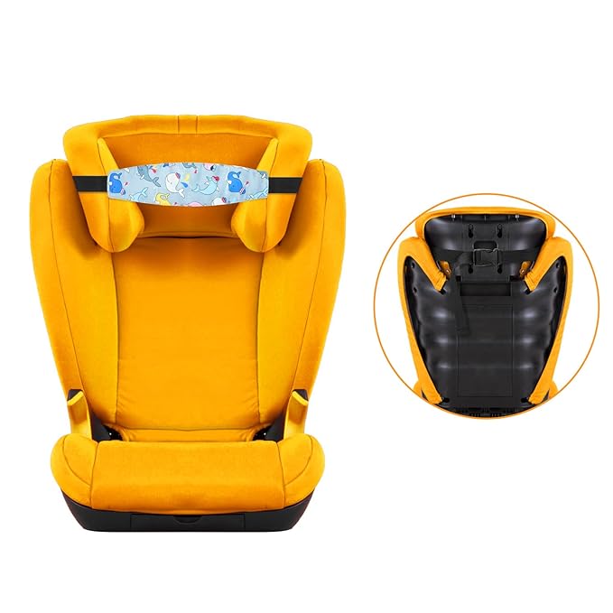 Baby Carseat Head Support,Car seat Straps Pillow Support Ban,Stroller Neck Relief Strap Headrest,Slumber Sling Sleep Positioner for Toddler Infants Child Children Kids(Blue Owl -1 Pack)