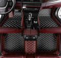 Custome Car Mats Accessories All Weather Floor mats Compatible with Automotive Floor Mats Passenger car mats (Brown Black)