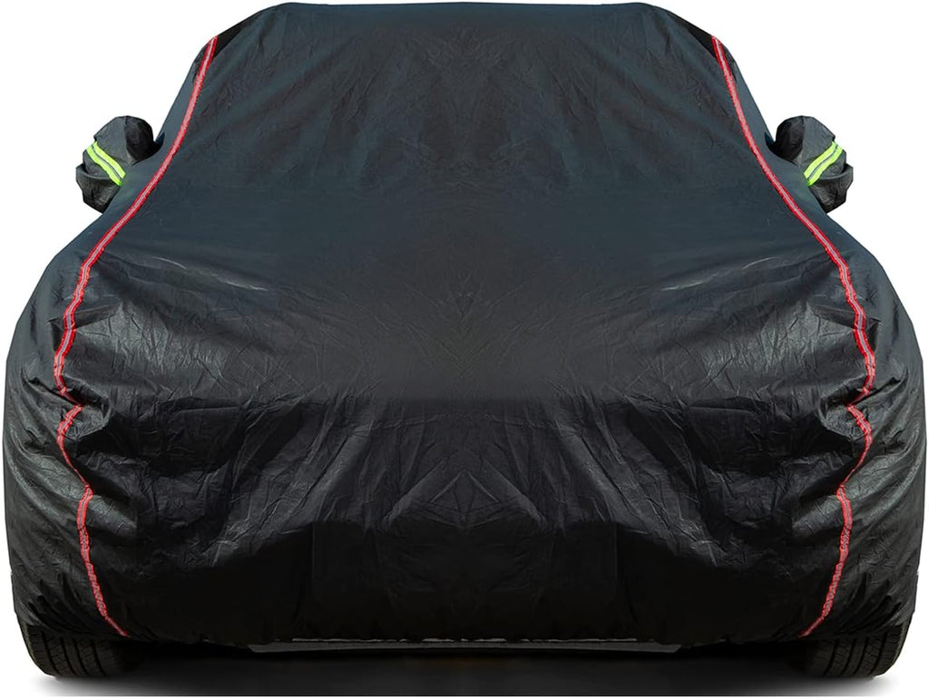 Breathable New Material, Waterproof Car Cover, Locks and Zipper Doors, Sunscreen Waterproof UV Prevention Snowproof Wind and Windproof,Suitable for Indoor Outdoor,for Sedan (Up to 181")