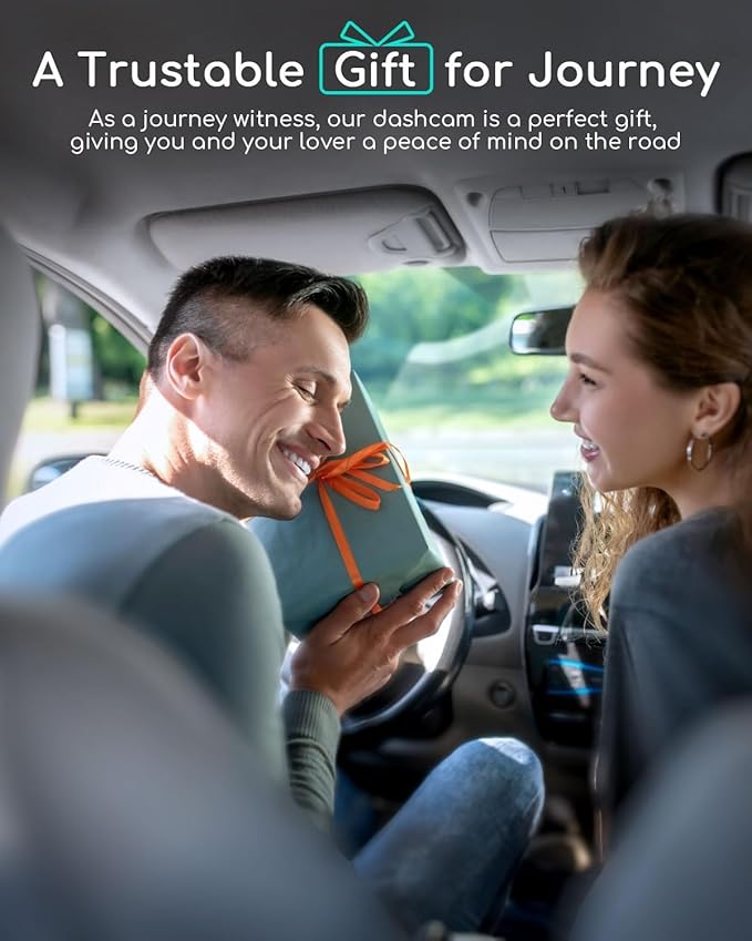 COOAU Dual Dash Cam 2.5K+1080P, Dash Cam Front and Inside, Built-in GPS and WI-FI, Dash Camera for Cars, Perfect for Uber and Taxi Drivers, Night Vision, Accident Record, 24Hr Parking Mode