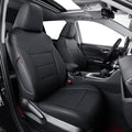 coverdream RAV4 PHEV Waterproof Leather Seat Covers Custom Fit for 2019-2025 Toyota RAV4 Hybrid XSE,Hybrid SE,Prime SE/XSE,Full Coverage,Airbag Compatible,Car Seat Protector (Full Set,Black)