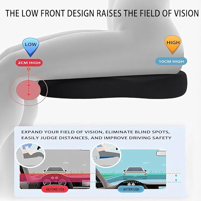 U-Shaped Car Memory Foam Seat Cushion for Honda CR-V 2013-2026+, Ergonomic Seat Pad for Long Sitting, Seating Comfort Cushion for Home and Desk