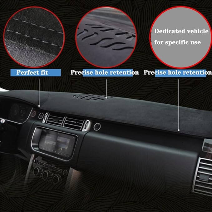 Dashboard Covers for Compass 2022-2023,Premium Microfiber Suede Fabric Anti-Glare & Non-Slip Dash Pad,Custom Fit,Microfiber Suede