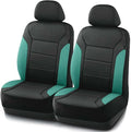 Skechers Memory Foam Car Seat Covers, Lycra Fabric Seat Covers Thick Memory Foam, Front Car Seat Protector, Airbag Compatible, Automotive Comfort Protection for Most Cars,Trucks, SUVs,Green