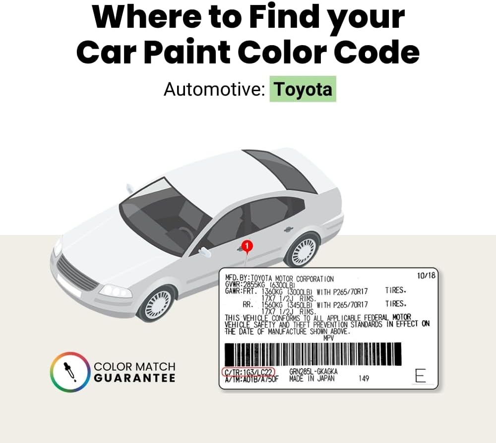 TouchUpDirect 1F7 Classic Silver Metallic Compatible with Toyota Exact Match Touch Up Paint Aerosol - Platinum Kit