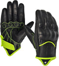 Harssidanzar Women's Motorcycle Gloves,Leather Motorcycle Gloves, Motorbike Gloves, Road Racing, Cycling, Climbing, Powersports Gloves Touchscreen GL016