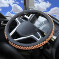 15“16”17“18”19“20 Inch Ice Silk Ventilation Multi-Style Comfy Grip Steering Wheel Cover for Truck, Bus, Big Rig Trucker,SUV， Anti-Slip Design 15-20 Inch (Brown, 18 inch)
